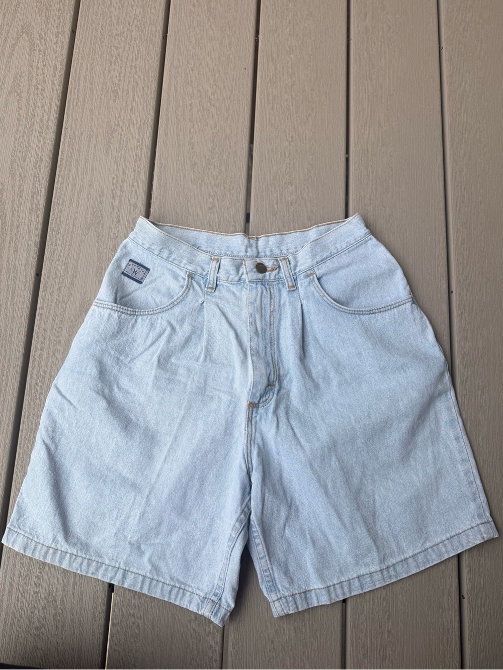Vintage 90s Wrangler For Women Denim Bermuda Shorts Size 8 USA